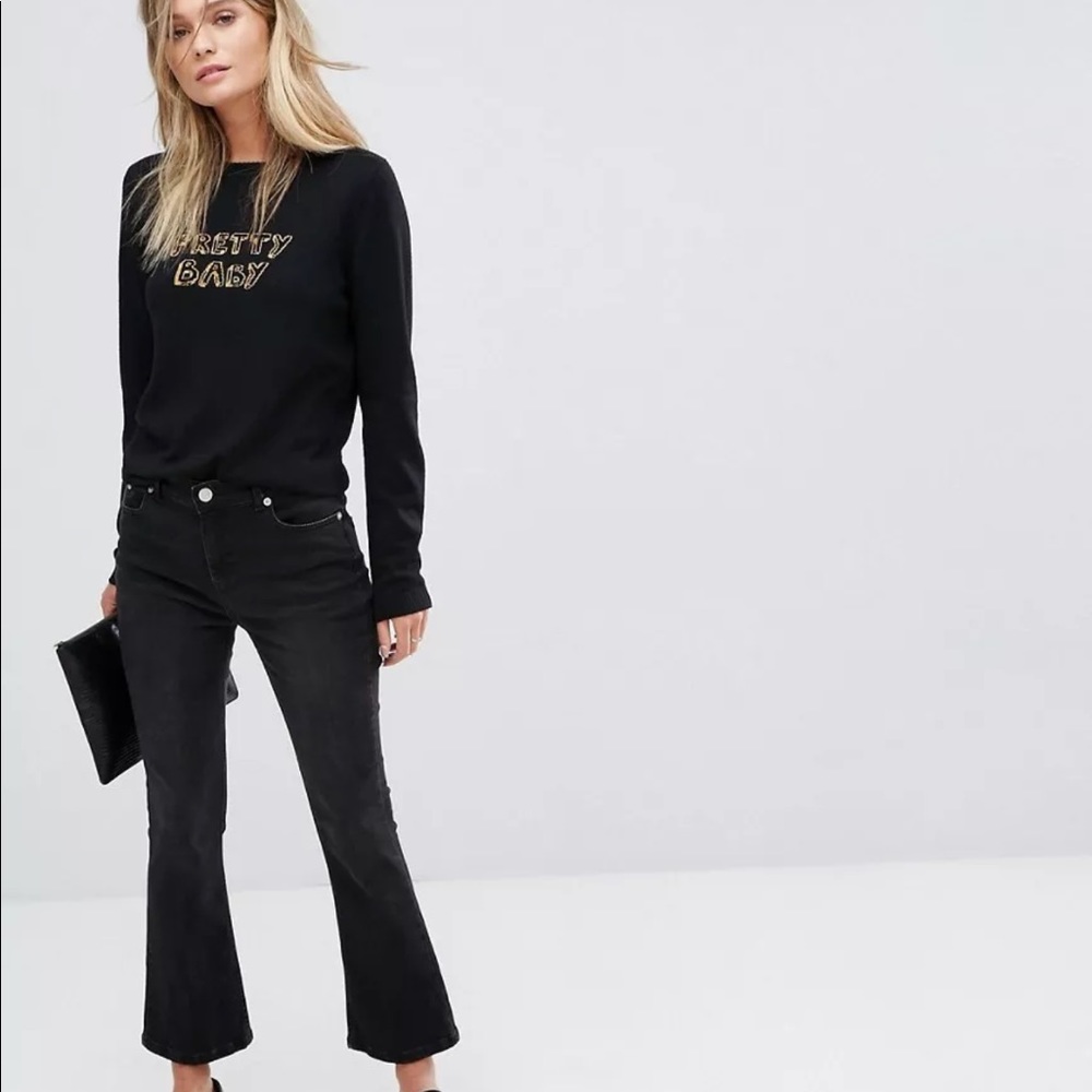 Jbrand x Bella Freud wool blend logo knit top